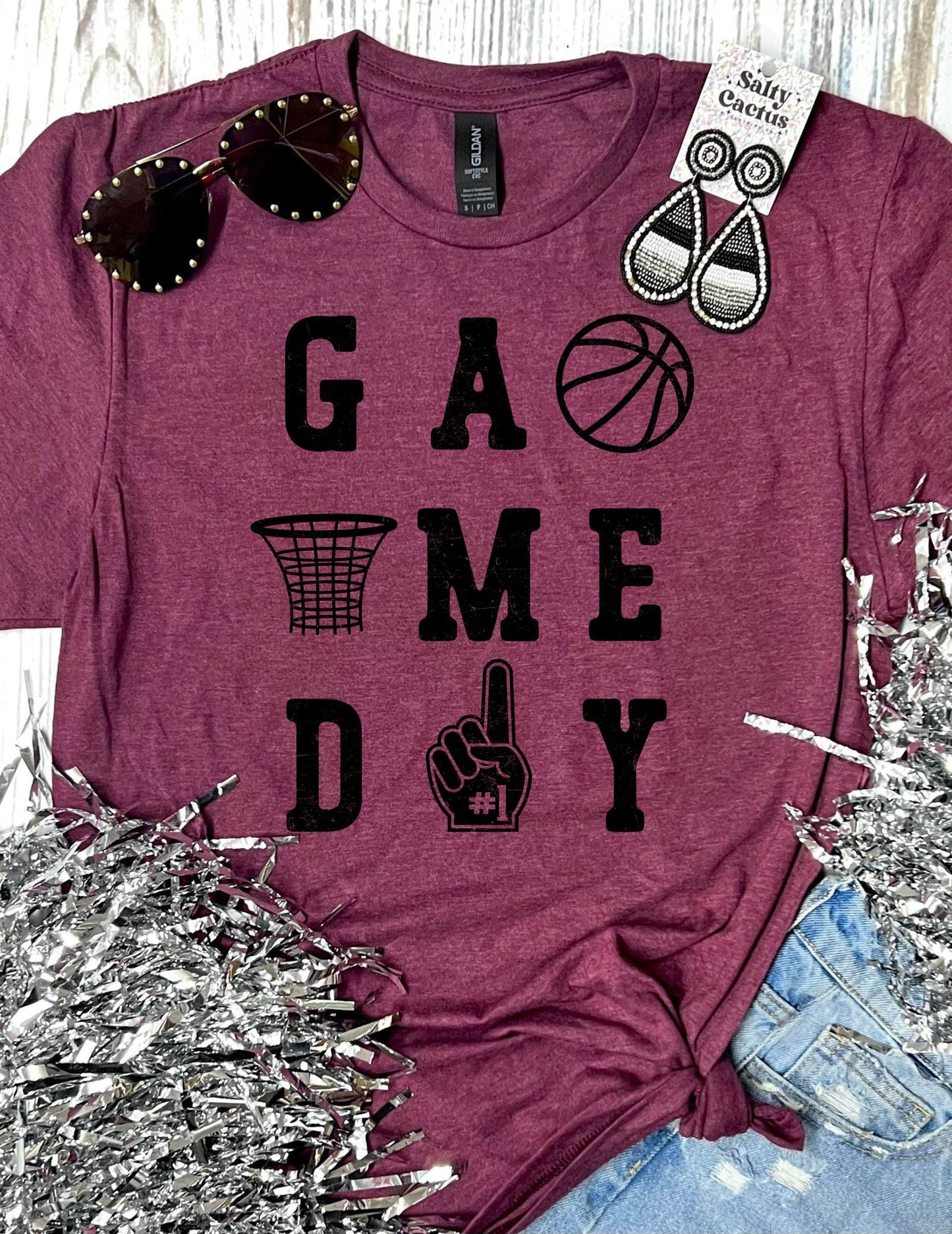 Game Day Basketball Number One Tees