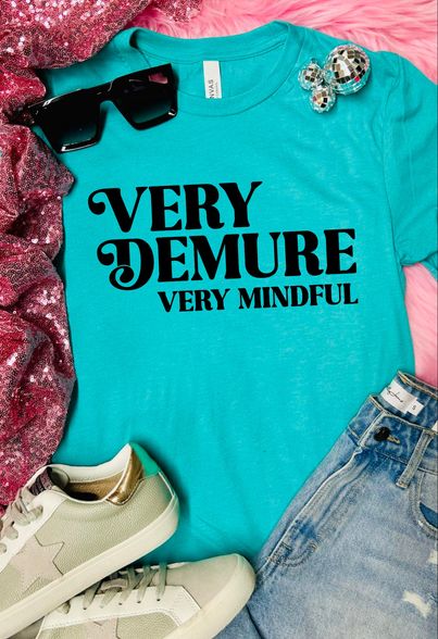 Very Demure Seafoam Tee