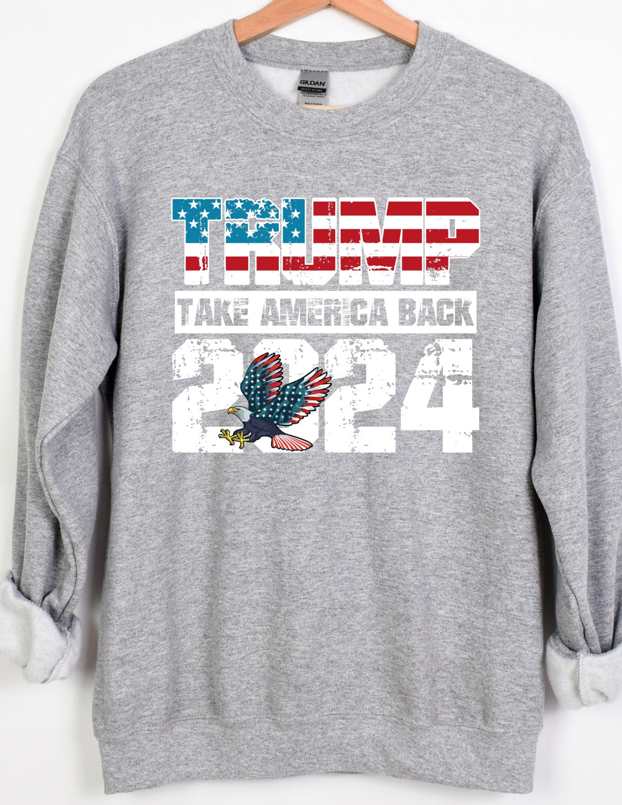 *DTF* T Take America Back Sport Grey Sweatshirt