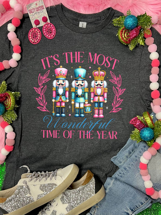 *DTF* It's The Most Wonderful Time of Year Nutcracker Dark Grey Tee