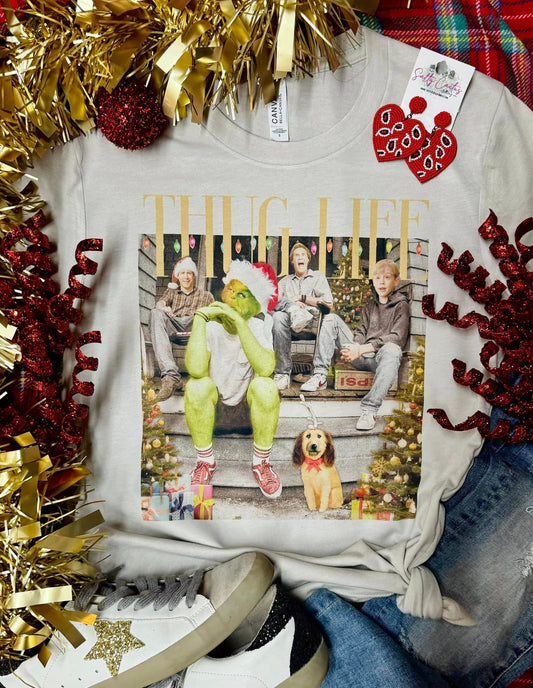 Thug Life Christmas Edition Tan Tee