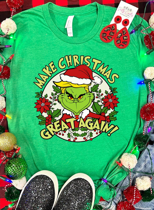 *DTF* Make Christmas Great Again Green Tee