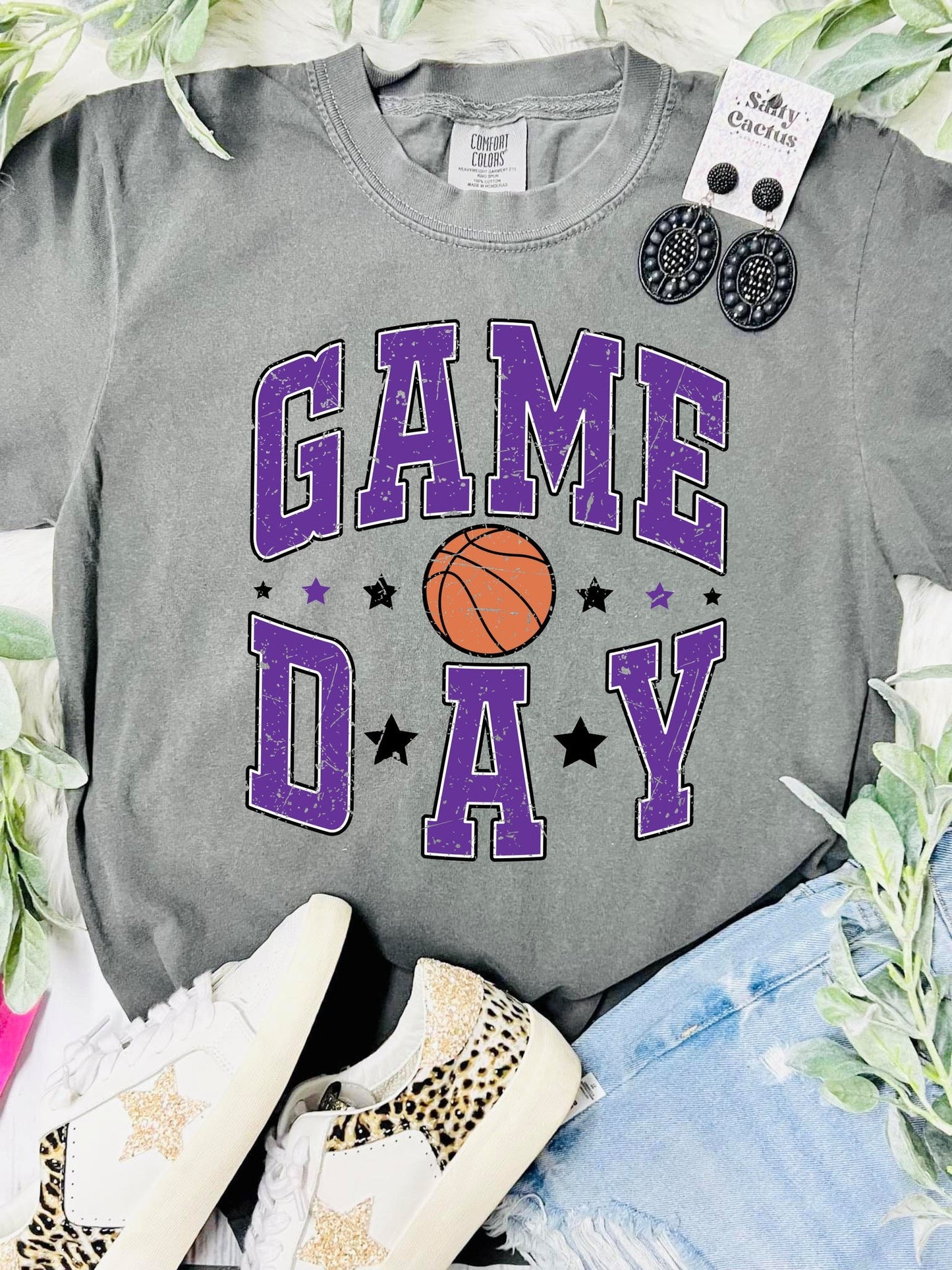 *DTF KIDS* Game Day Basketball Colored Stars