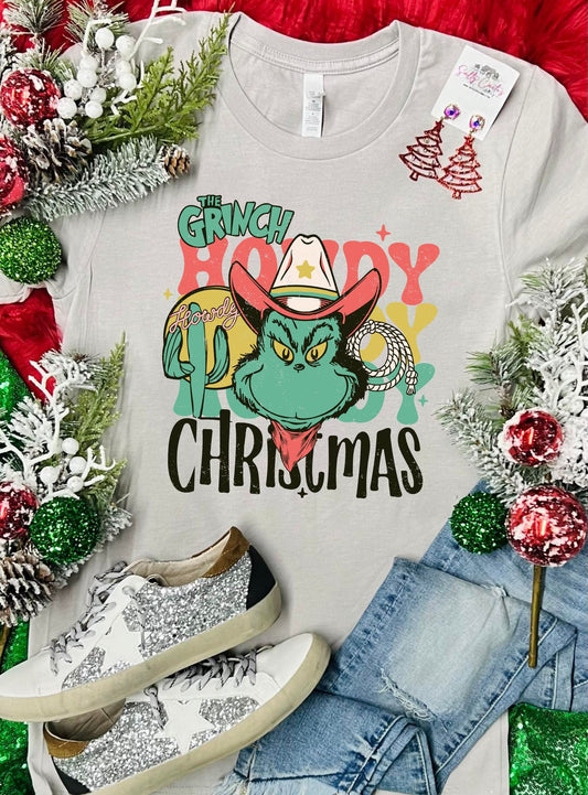 Howdy Grinchmas Stone Tee