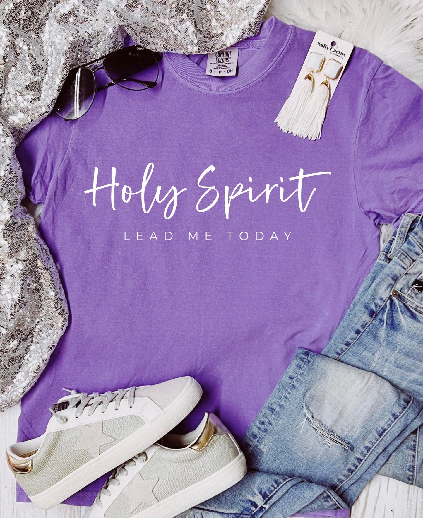 *DTF* Holy Spirit Lead Me Today Violet Comfort Color