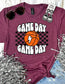 *DTF* Game Day Game Day Basketball Checkered Colorful Tees