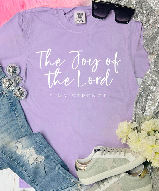 *DTF* The Joy Of The Lord Orchid Comfort Color