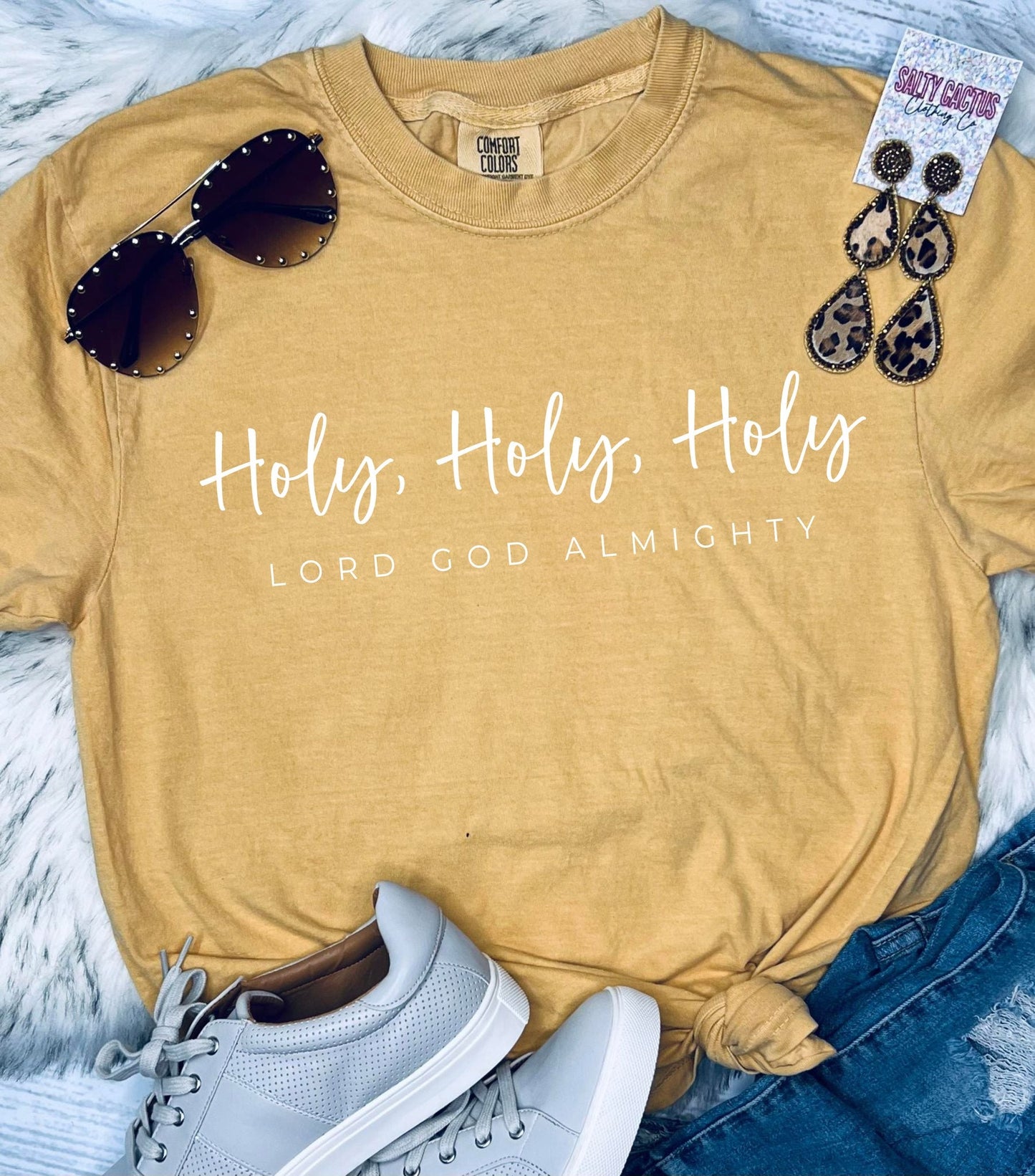 *DTF* Holy, Holy, Holy, Lord God Almighty Mustard Comfort Color