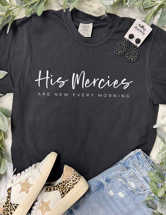 *DTF* His Mercies Are New Every Morning Black Comfort Color