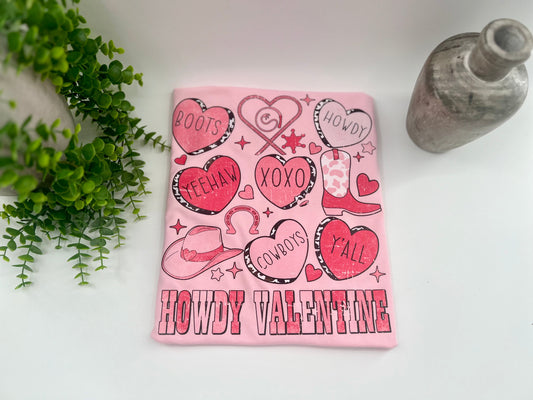 Howdy Valentine Collage - Tshirt