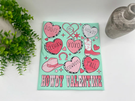 Howdy Valentine Collage - Tshirt