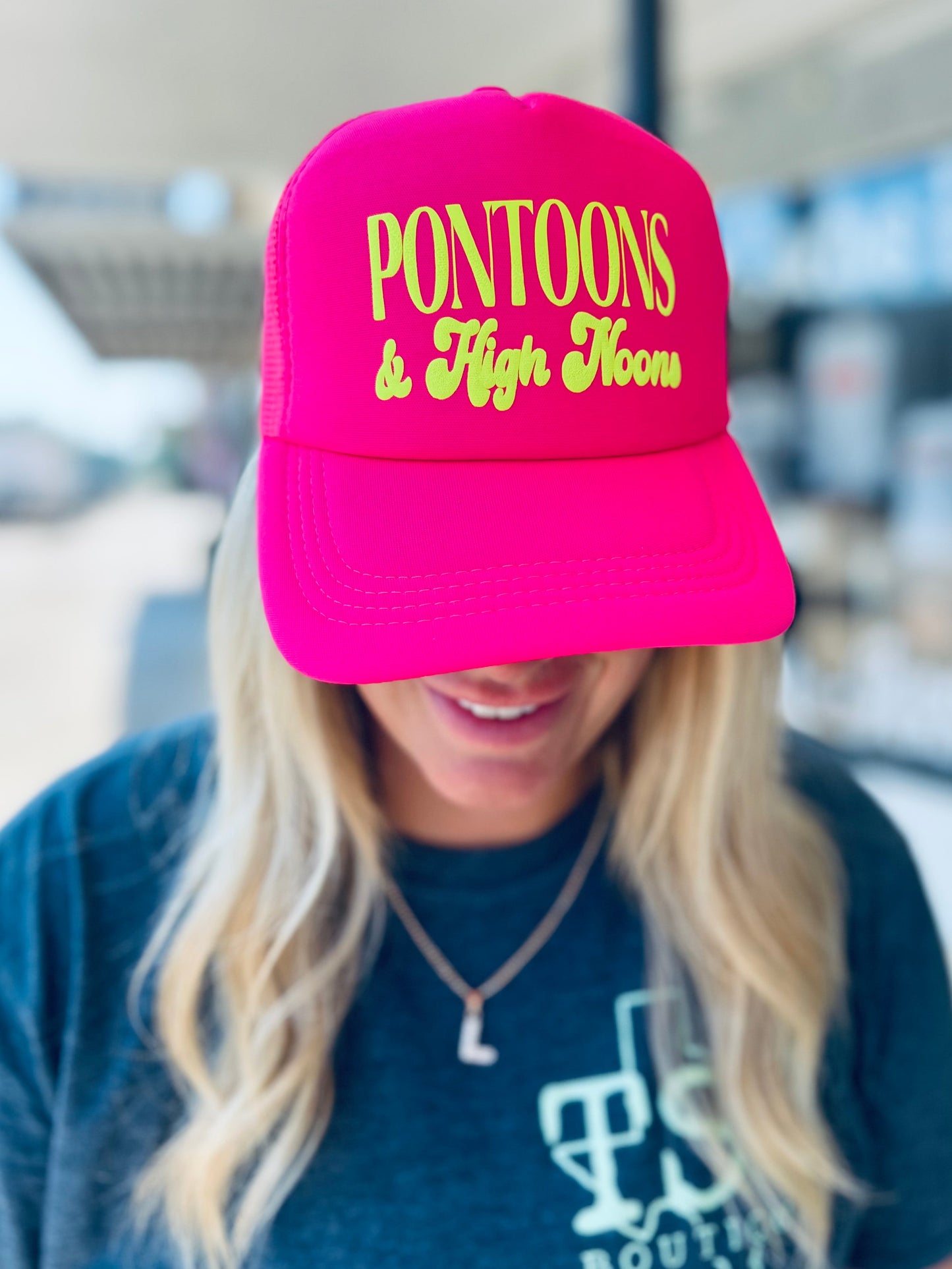 *TRUCKER HAT PUFF* Pontoons & High Noons Yellow Puff