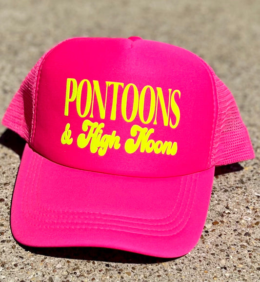 *TRUCKER HAT PUFF* Pontoons & High Noons Yellow Puff