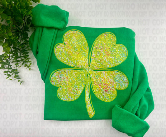 Sparkle Clover - Irish Green Sweatshirt