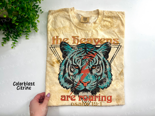 The Heavens Are Roaring - Citrine Colorblast Tshirt