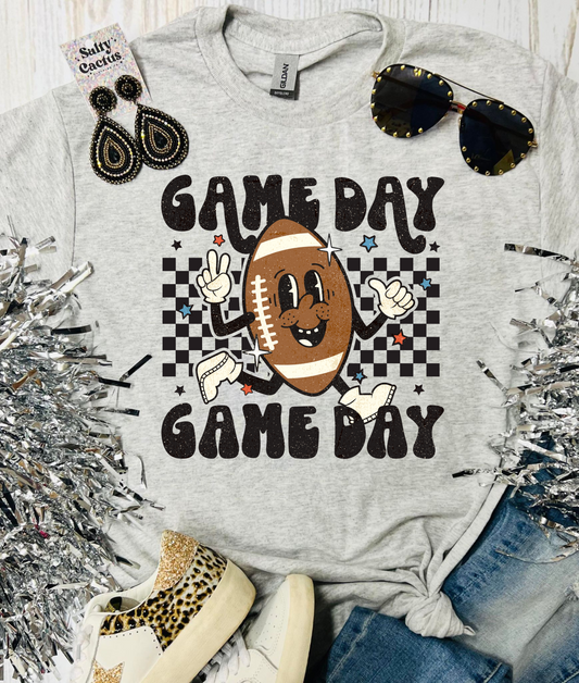 Gameday Gameday Smiley Football Ash Grey Tee