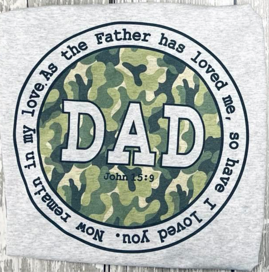 Dad Camo Circle Grey Tee