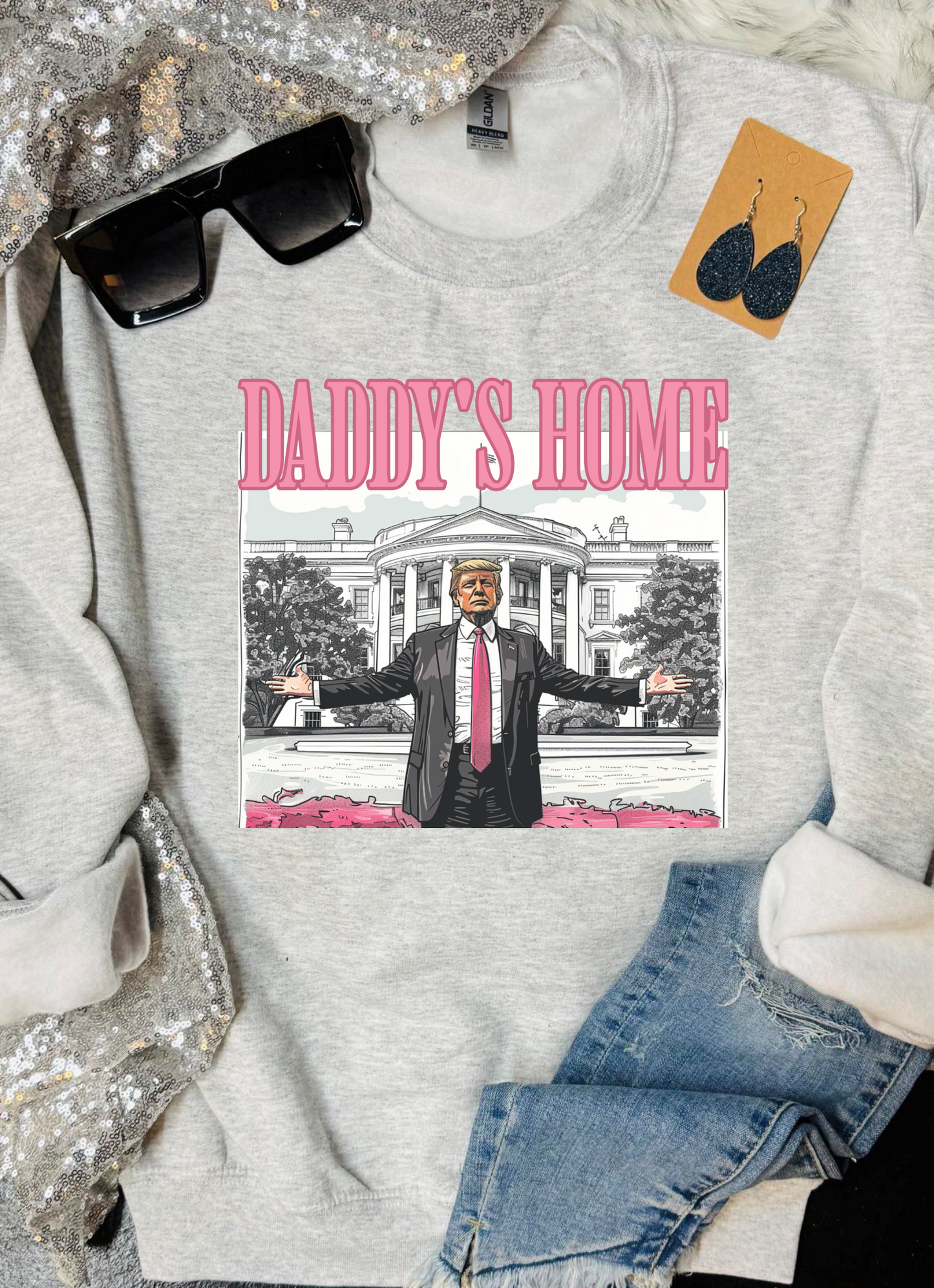 Daddys Home T Ash Grey Sweatshirt