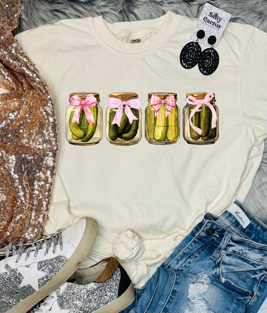 *DTF* 4 Pickle Ribbons Ivory Comfort Color Tee