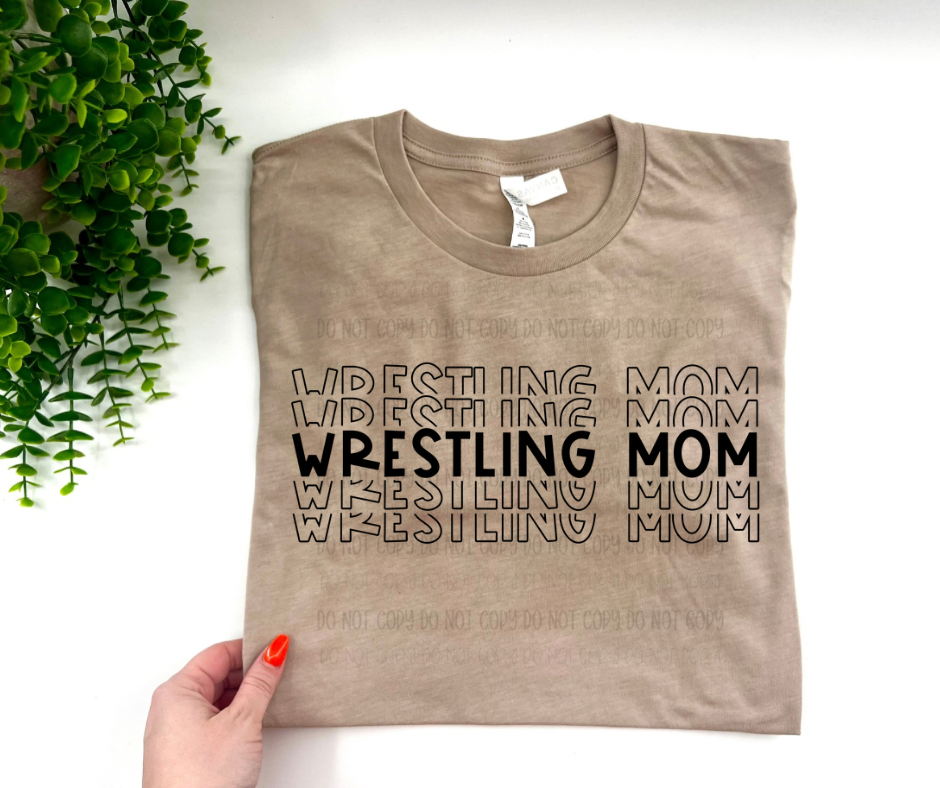 WRESTING MAMA    - BELLA CANVAS — NATURAL