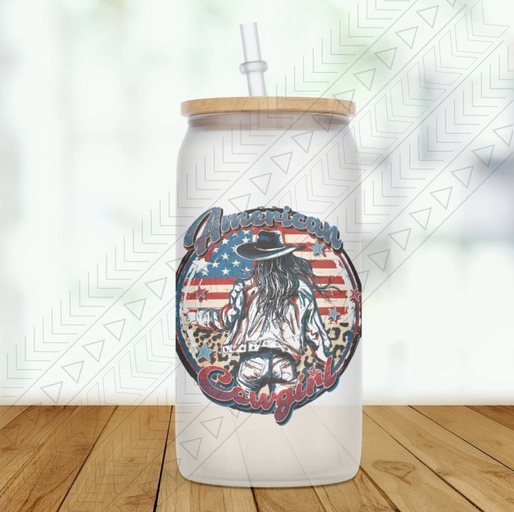 American Cowgirl Glass Can