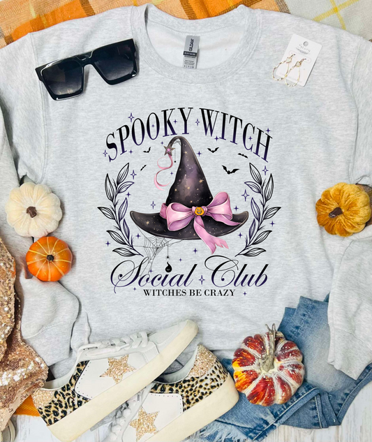 Spooky Witch Social Club Ash Grey Sweatshirt