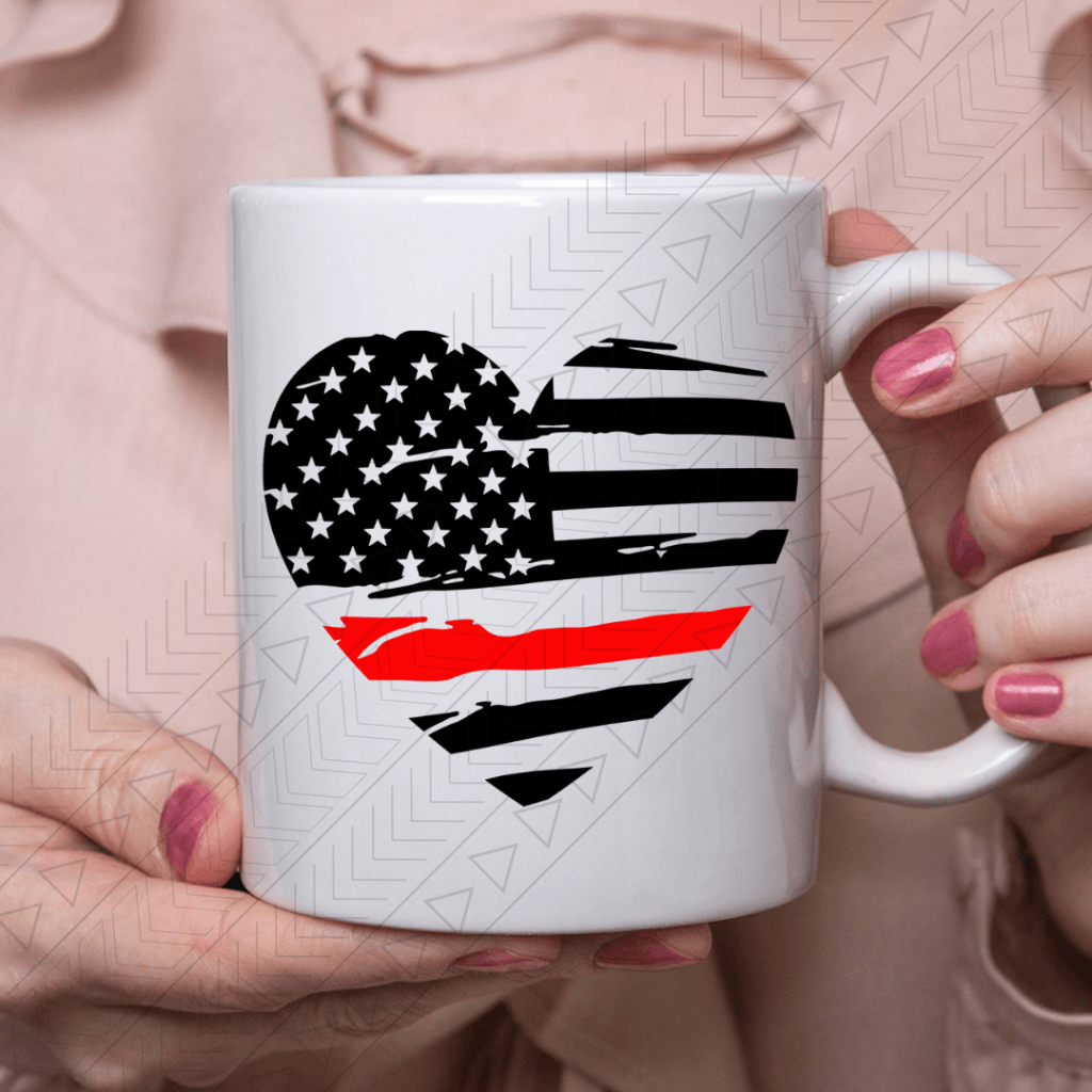 Fire Flag Heart Ceramic Mug 11Oz Mug