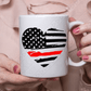 Fire Flag Heart Ceramic Mug 11Oz Mug