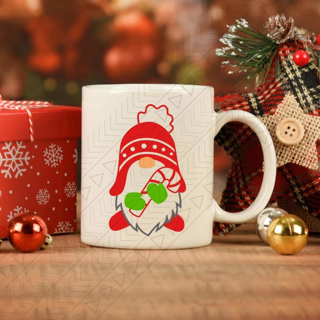 Gnome Candy Cane Ceramic Mug 11Oz Mug