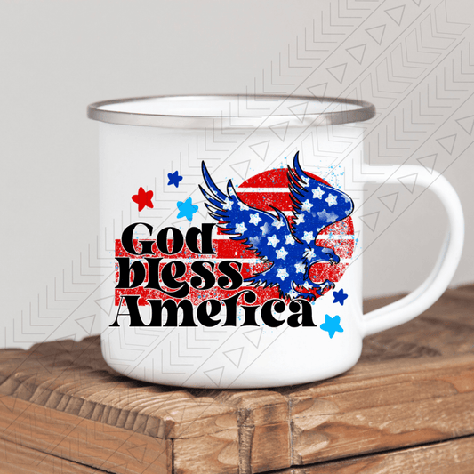 God Bless America Enamel Mug Mug