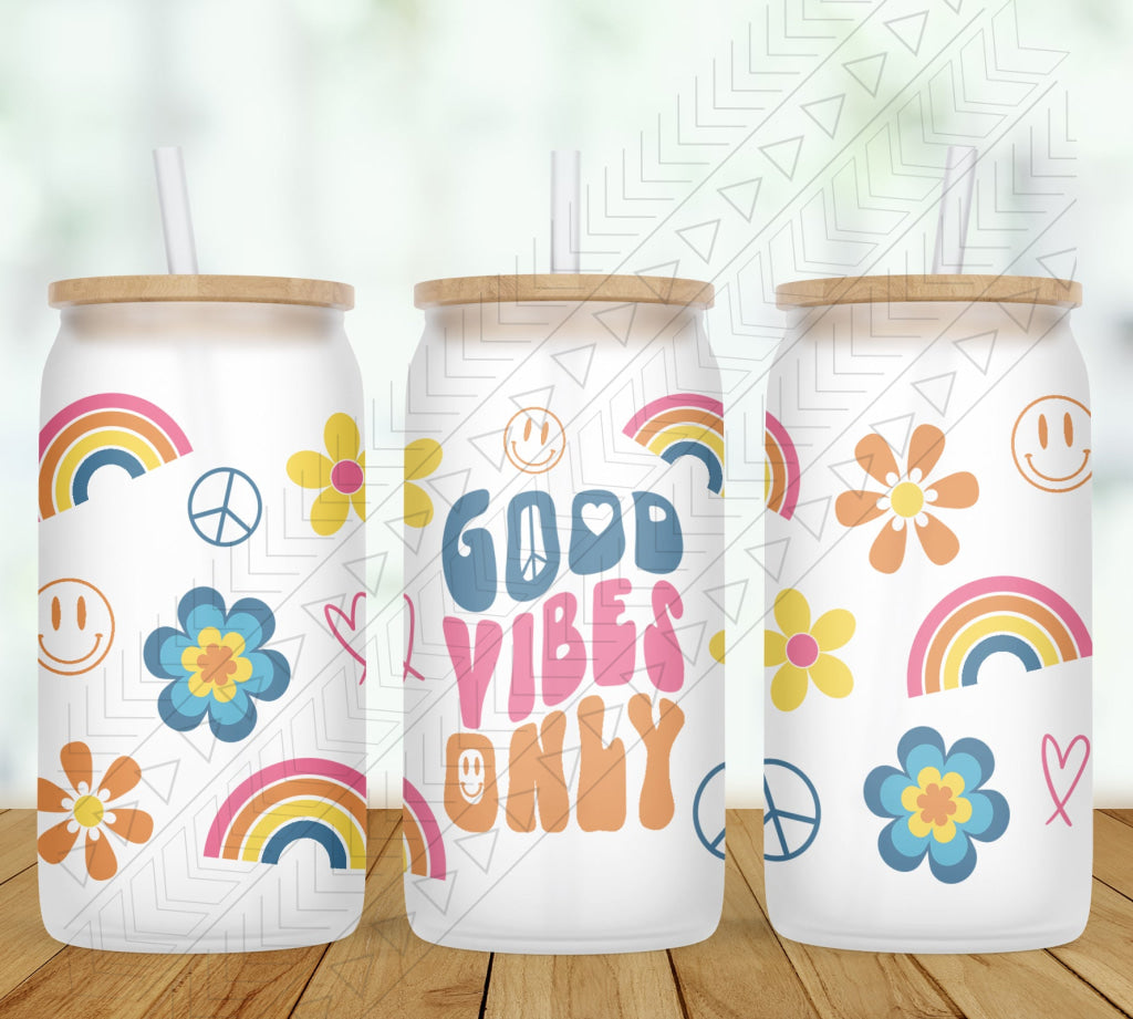 Good Vibes Only Glass Can