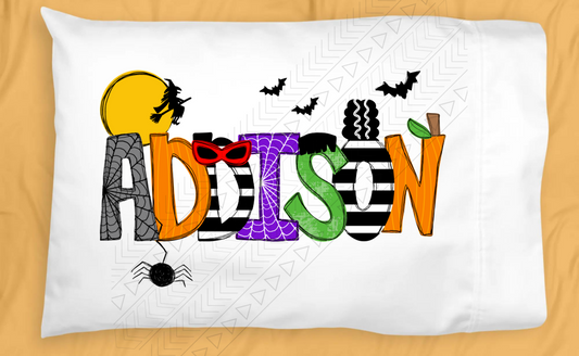 Halloween Name Pillowcase Personalized Pillowcases