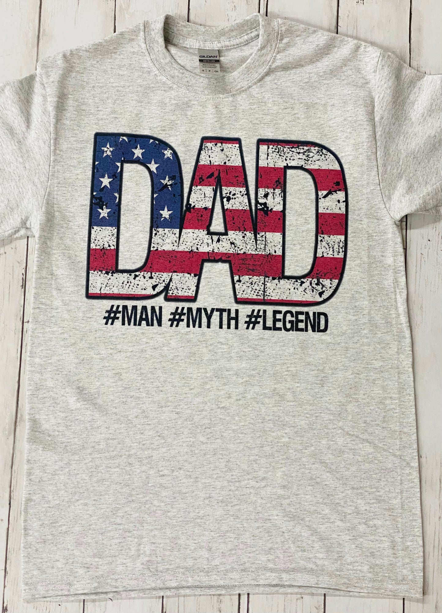 DAD #Man #Myth #Legend Grey Tee