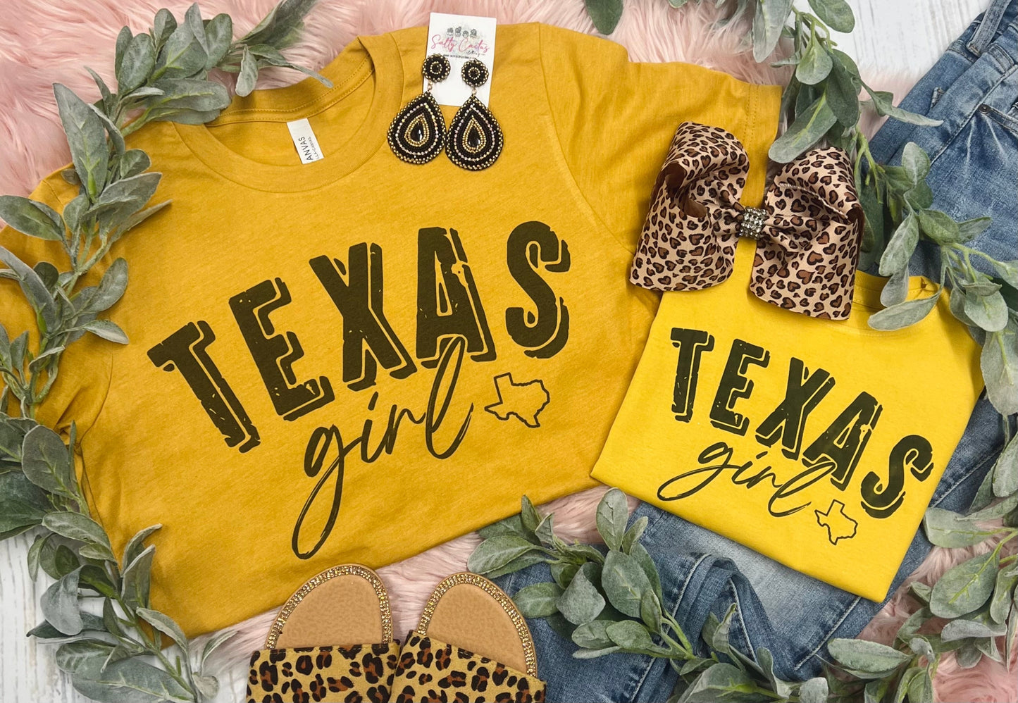 Kids State Girl Custom Mustard Tee