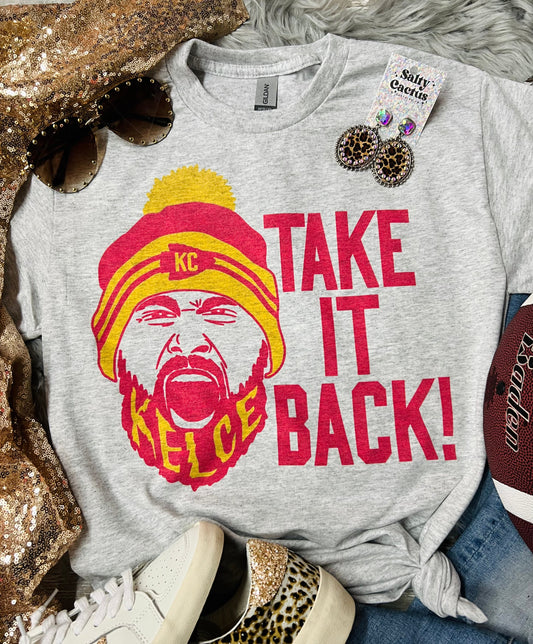 Take It Back Kelce Grey Tee