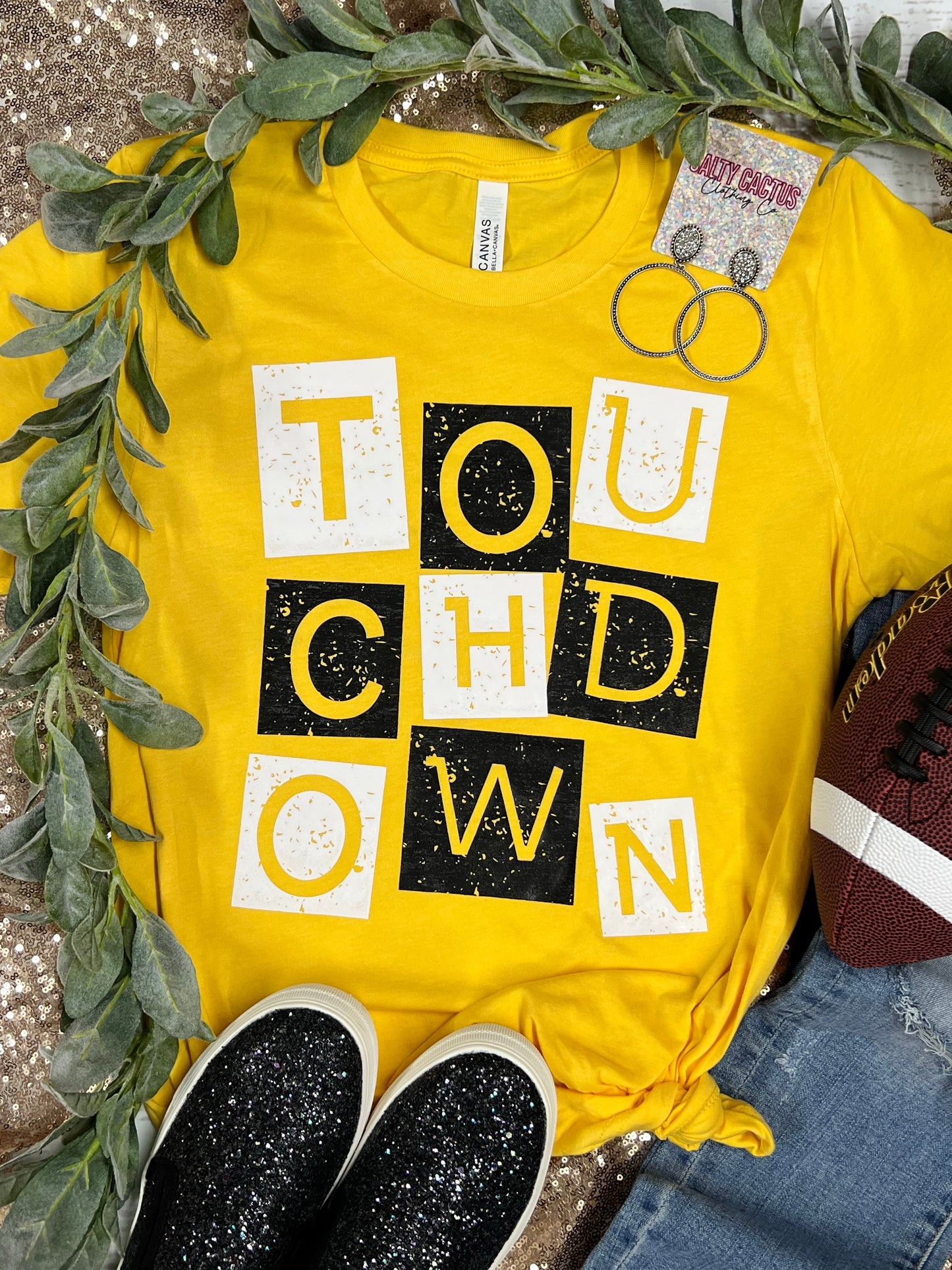 Touchdown Screen Printed Colored Tees