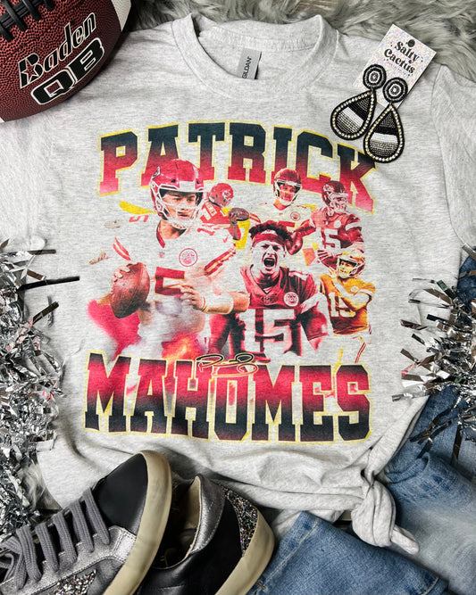 Patrick Mahomes Pics Ash Grey Tee