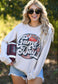 Game Day Football leopard Circle Jerzee Sandstone Sweatshirt