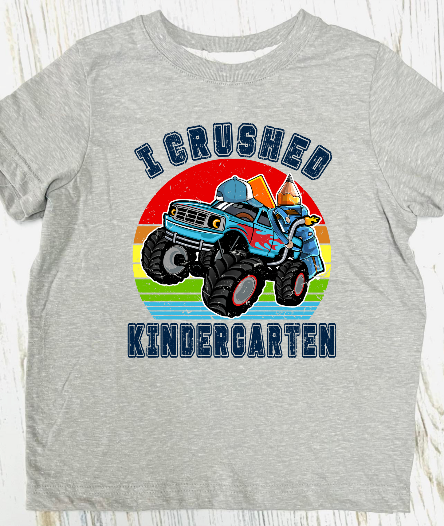 Kids I Crushed School Grey Tees