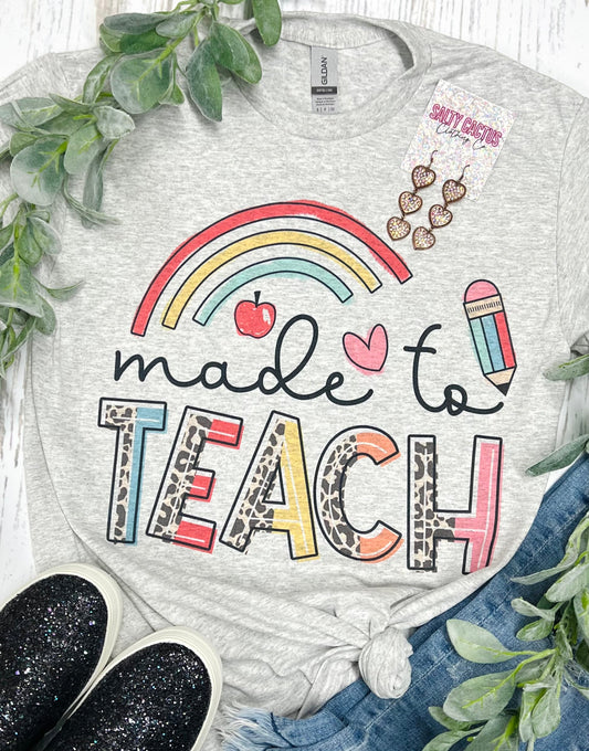 Made to Teach Grey Tee