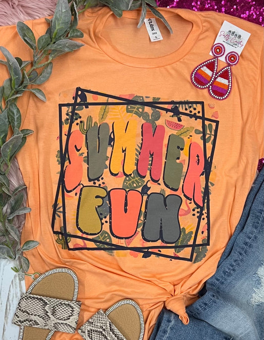 Summer Fun Orange Sherbert Tee