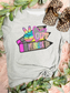 Kids Peace Out Grade Neon Grey Tee