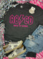 *PUFF* ABCD Back To School Neon Pink Puff On Dark Grey Tee