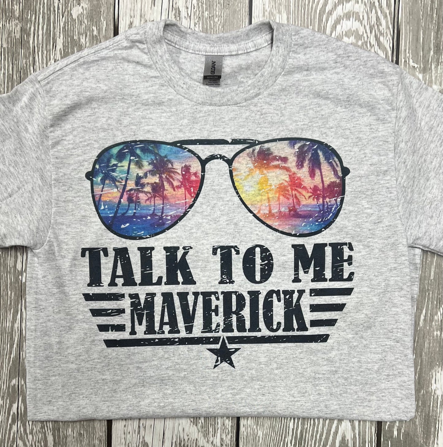 Talk To Me Maverick New Grey Tee