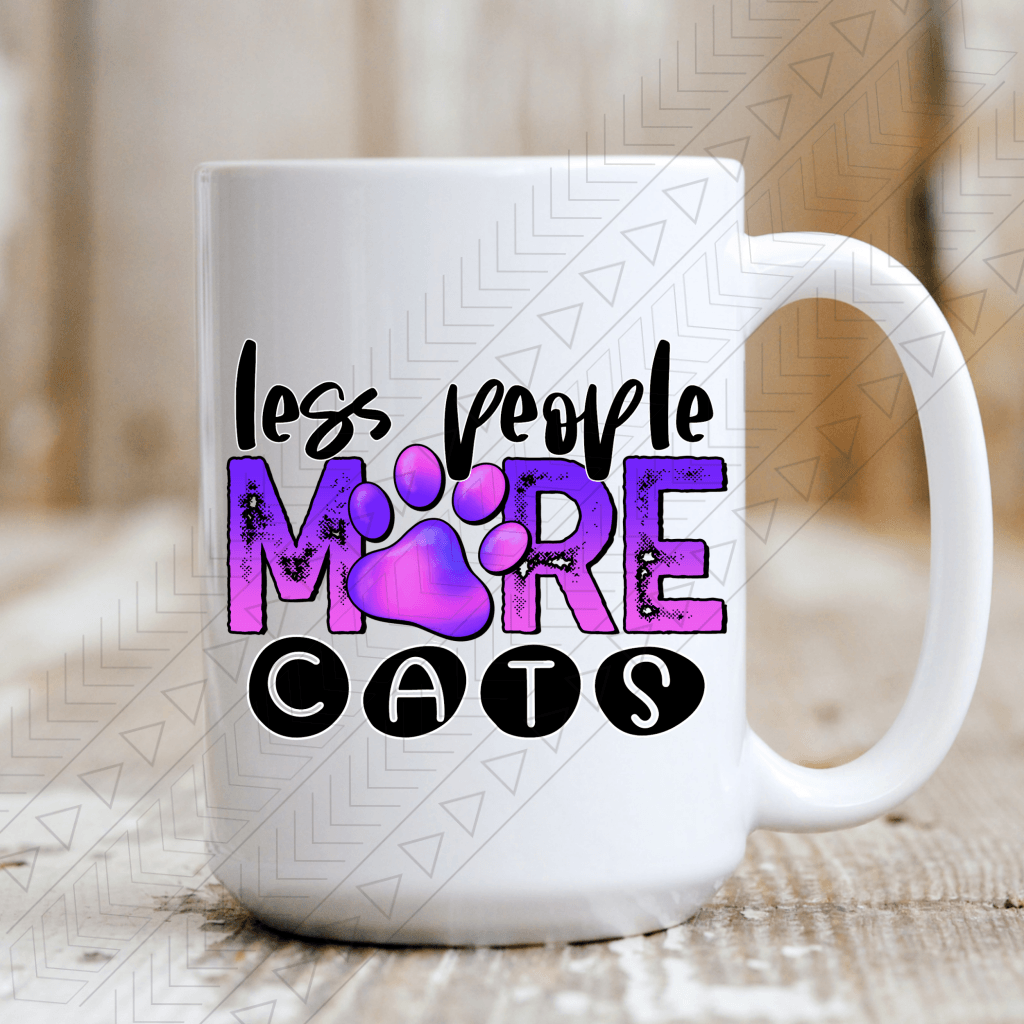 Less People More Cats Ceramic Mug 15Oz Mug