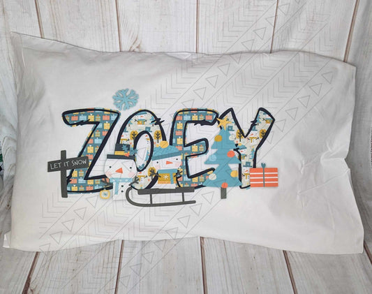 Let It Snow Pillowcase Personalized Pillowcases