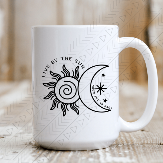 Live By The Sun Love Moon Mug