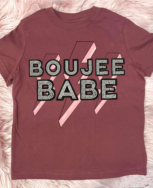 *DTG* Kids Boujee Babe Mauve Tee