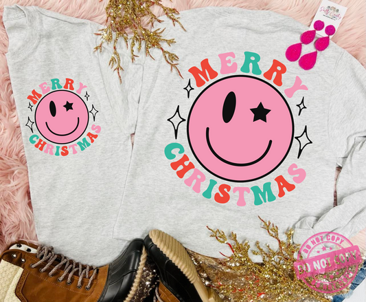 Merry Christmas Pink Smiley