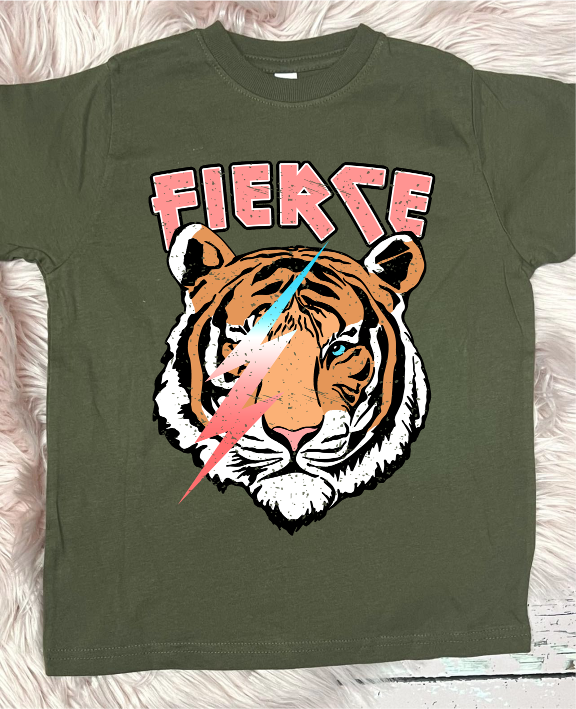 *DTG* Fierce Tiger Forest Green Tee